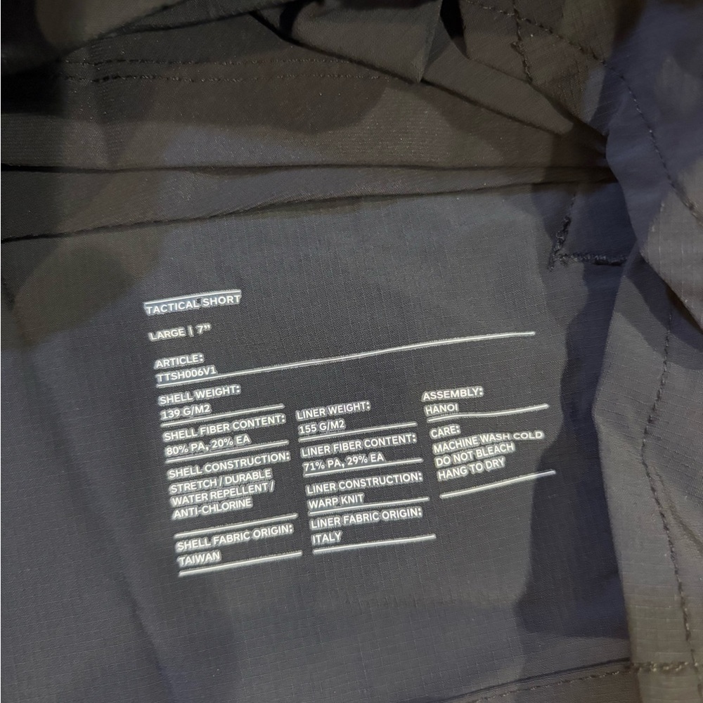 Ten Thousand Mens Tactical 7in Short Lined Military Fitnes Swimming Black LARGE - Picture 4 of 6